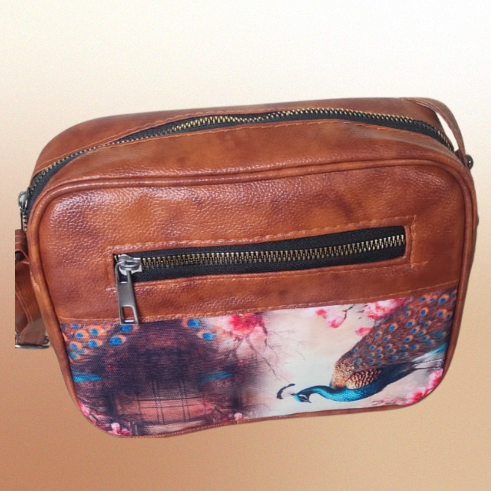 Peacock Pattern Sling Bag