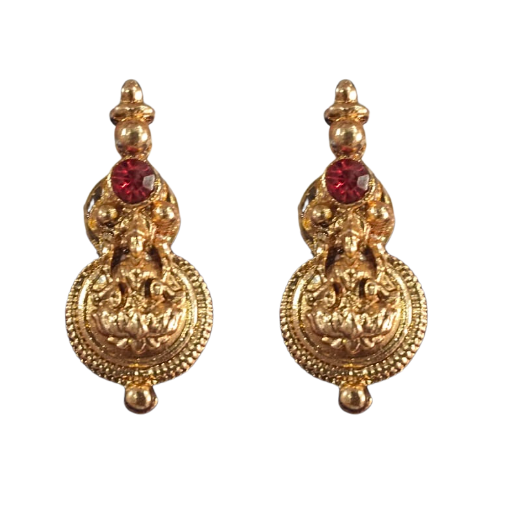 Invisible Red Chain Set With Lakshmi Pendant