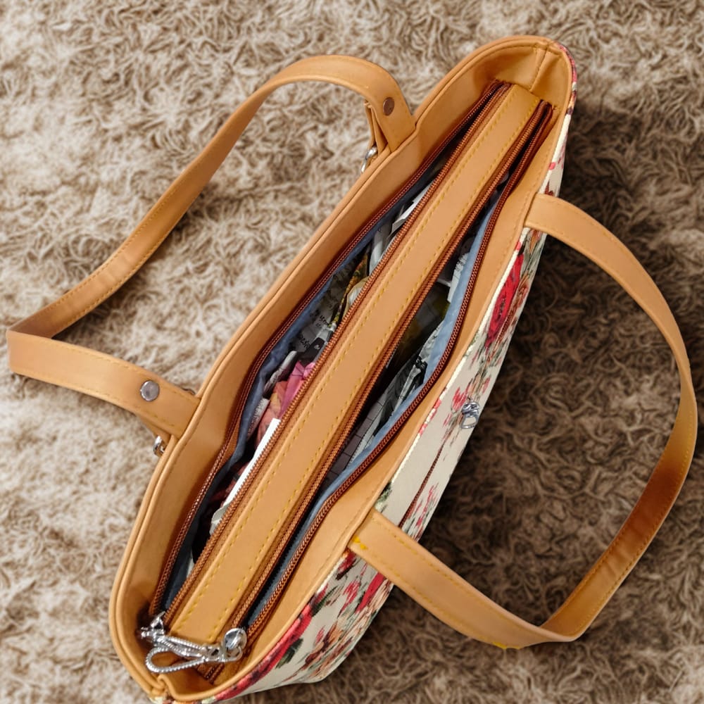 Expert Floral Printed Tote Bag