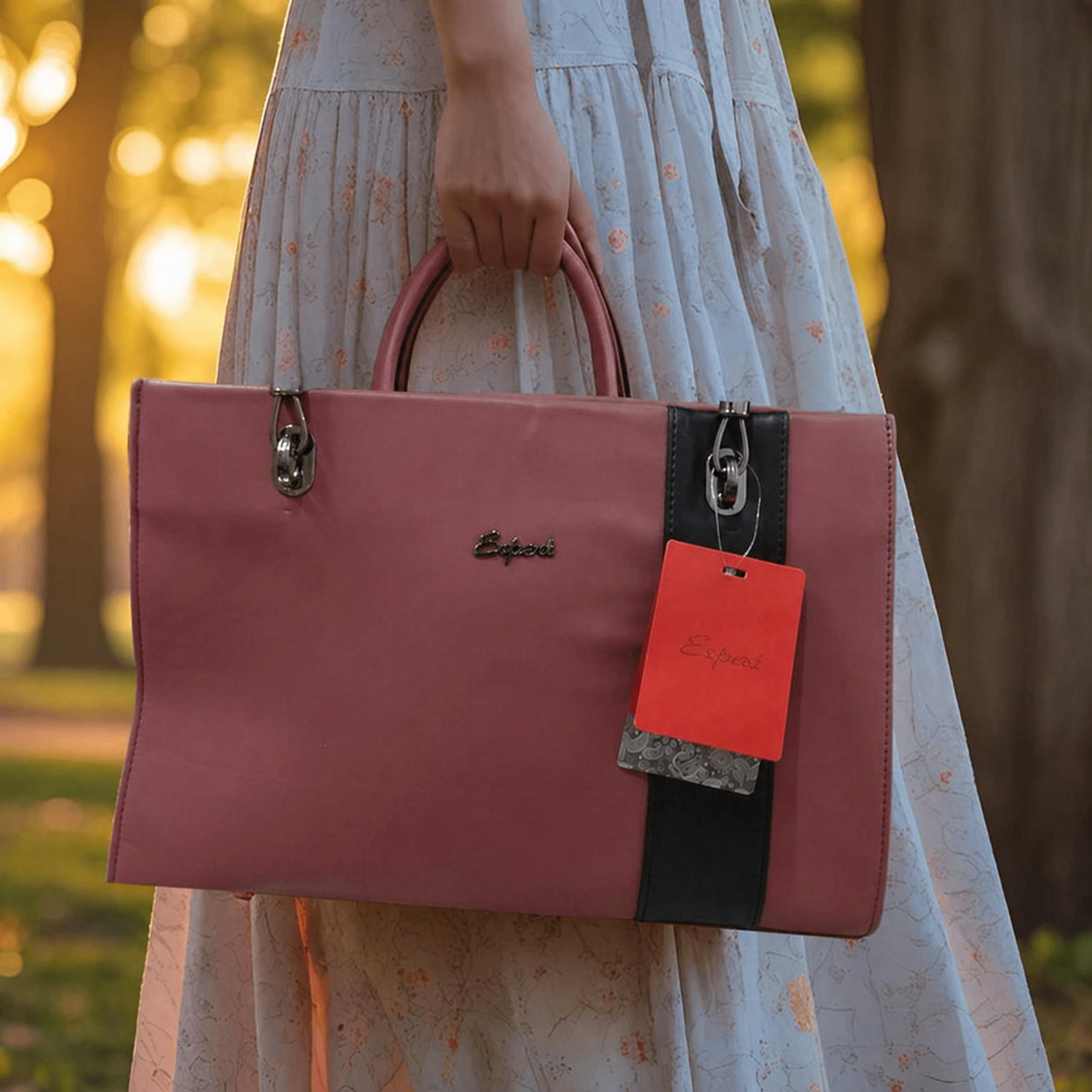 PU leather Plain Tote Bag