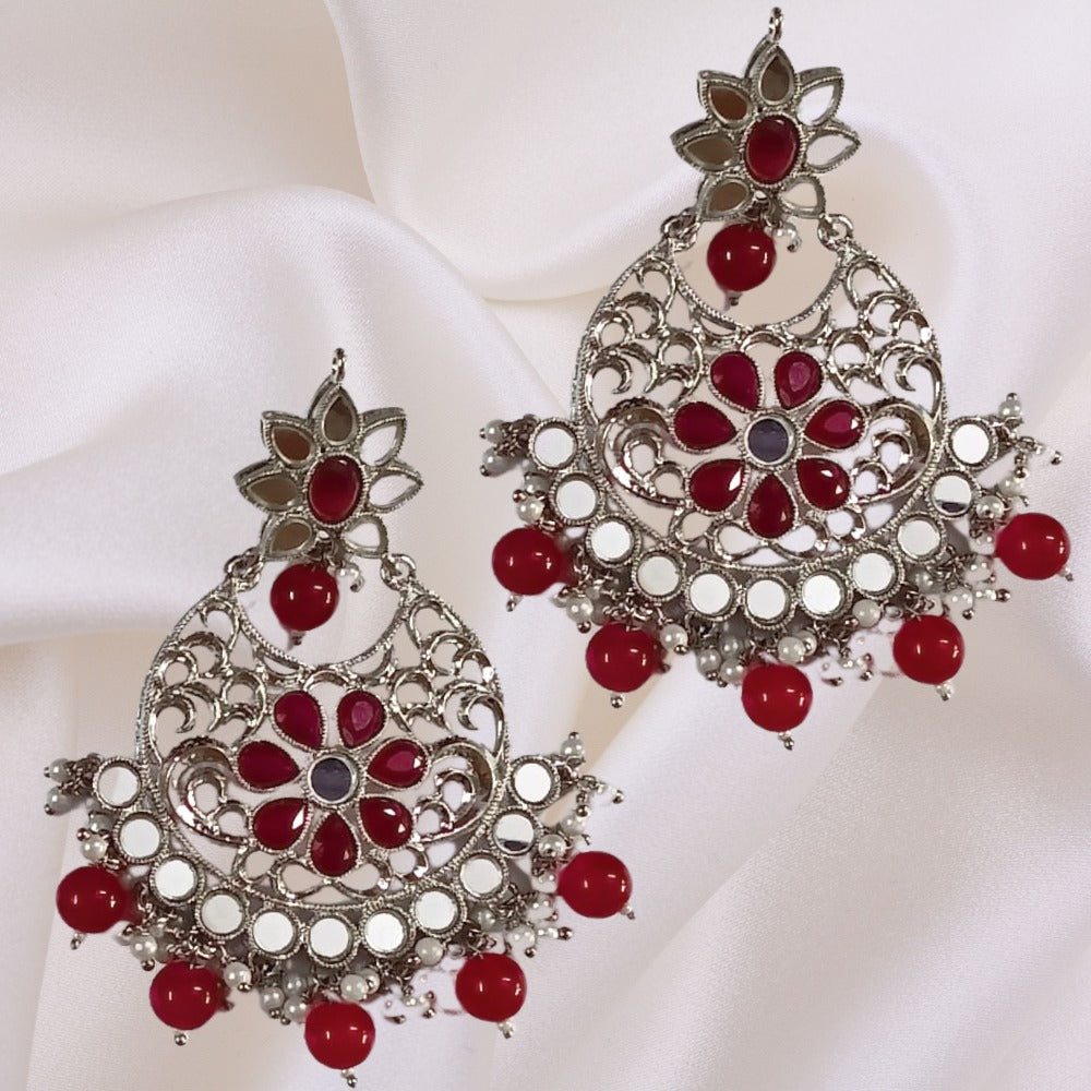 American Diamond Rhodium Earrings