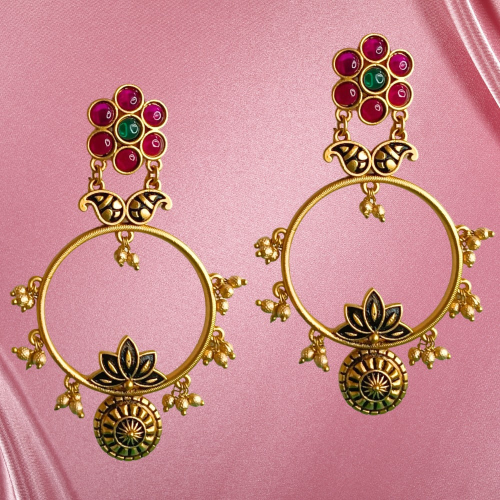 Chandbali Floral Earrings