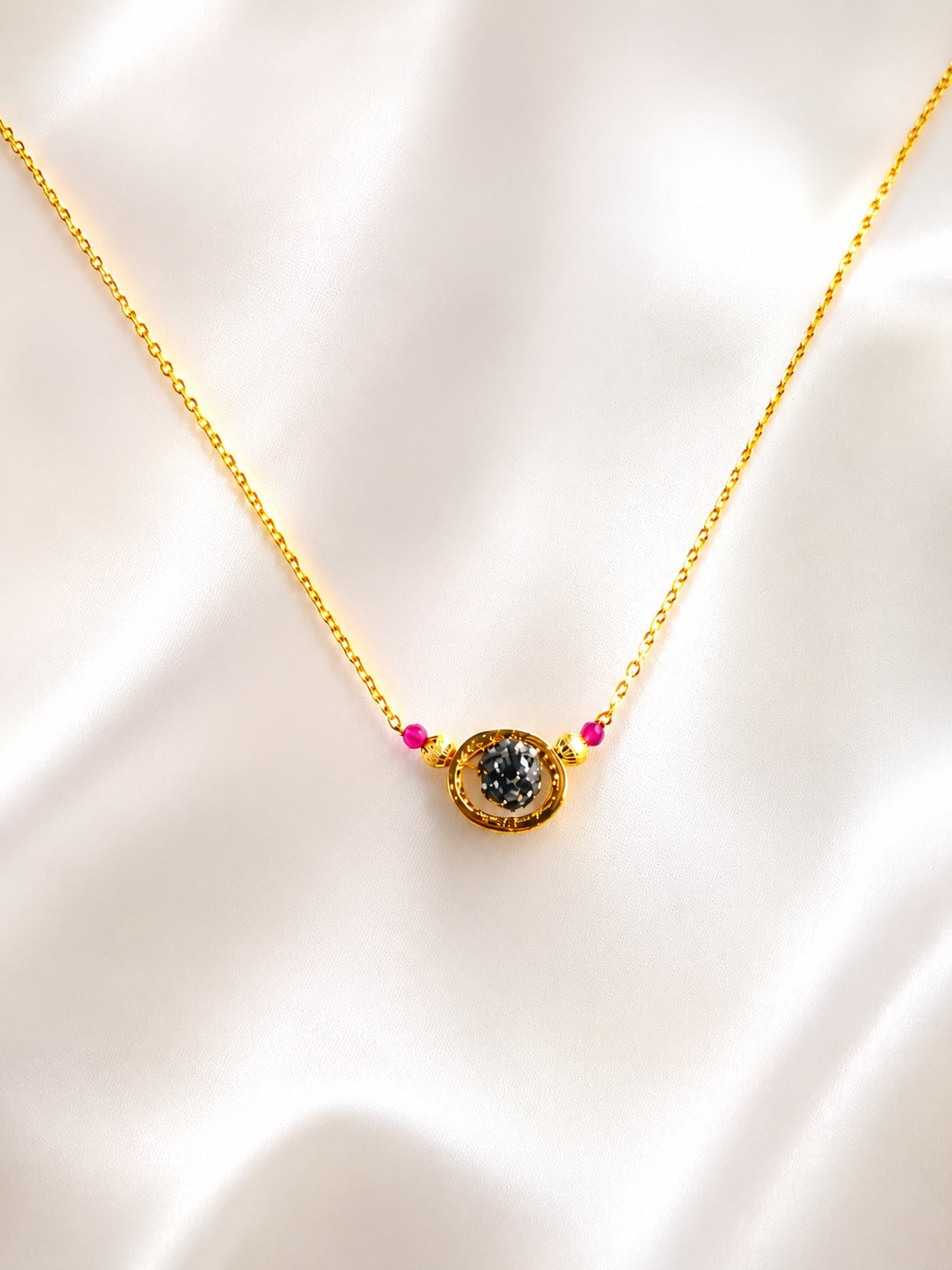 Black Diamond Ball Mangalsutra For Women