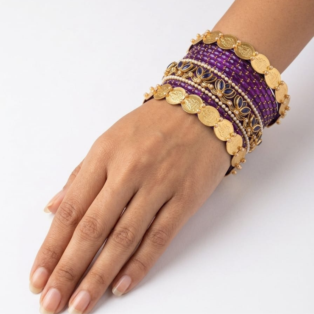 Bangle Set With Golden Coins