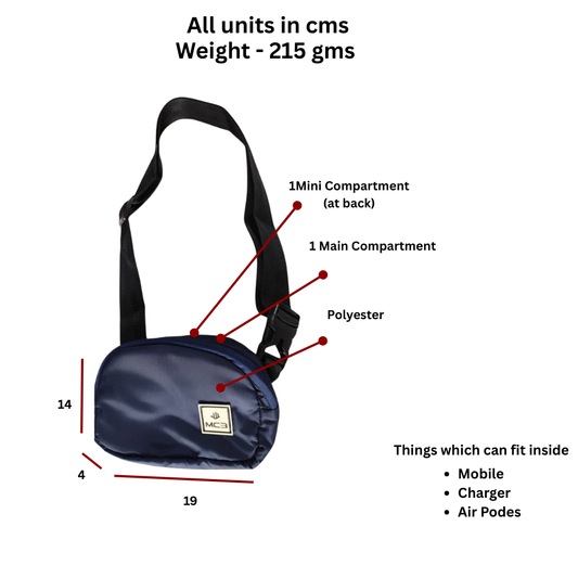 Travel Waist Bag Blue