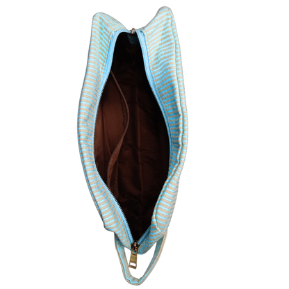 Multipurpose Striped Pouch Blue