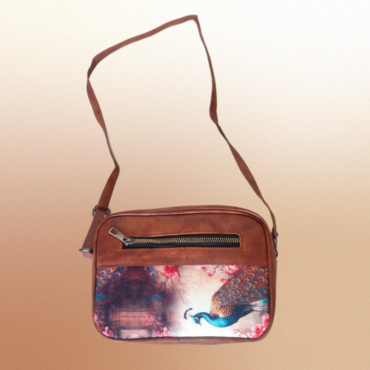 Peacock Pattern Sling Bag