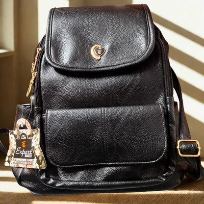 PU Leather Multipurpose Bag Pack Black