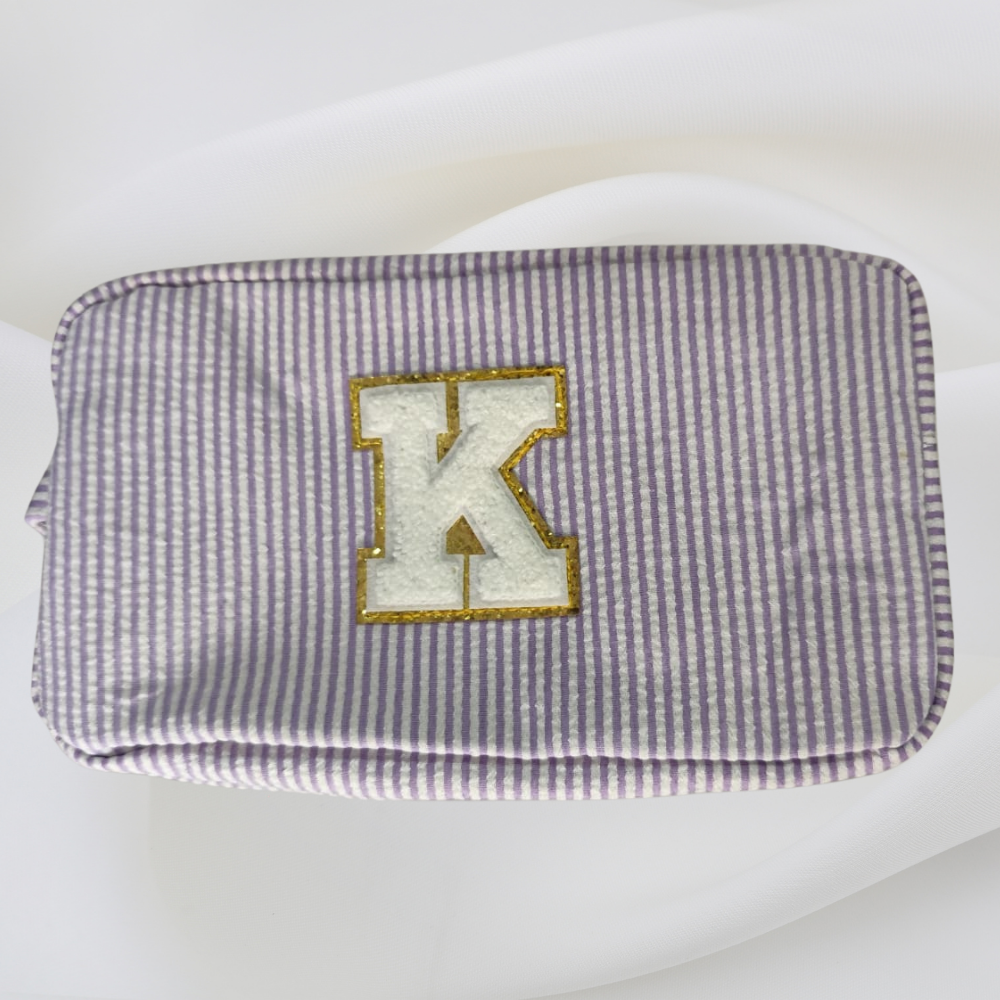 Multipurpose Striped Pouch Purple