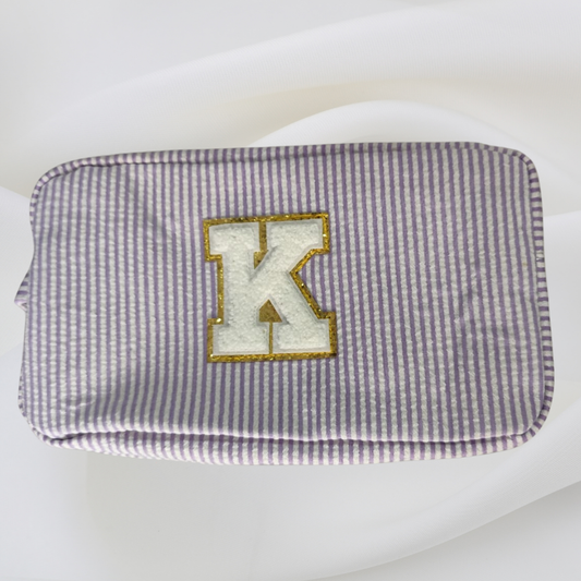 Multipurpose Striped Pouch Purple