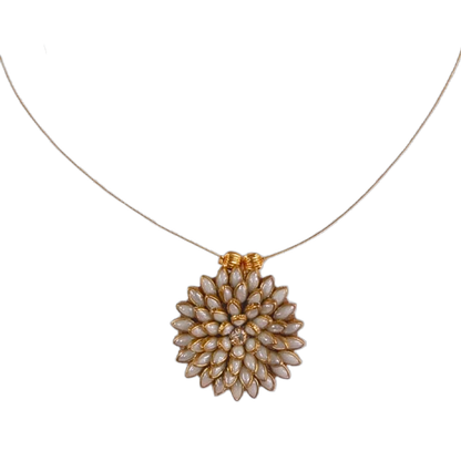 Invisible White Chain Set With Earrings