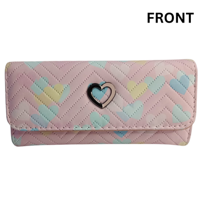 Printed Long Wallet Pink
