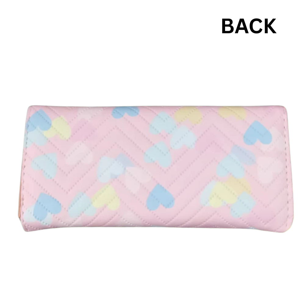 Printed Long Wallet Pink