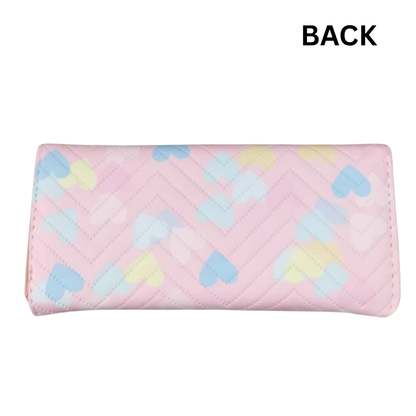 Printed Long Wallet Pink