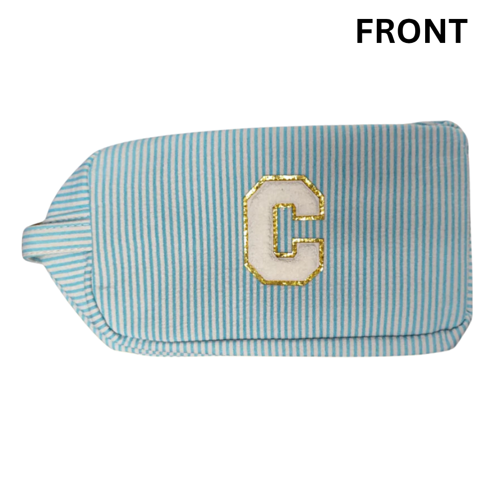 Multipurpose Striped Pouch Blue