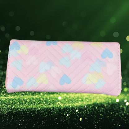 Printed Long Wallet Pink