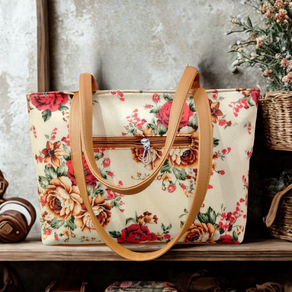 Expert Floral Printed Tote Bag
