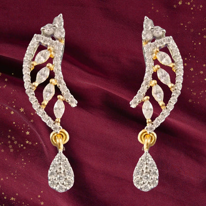 American Diamond Classic Mangalsutra Set With Earrings