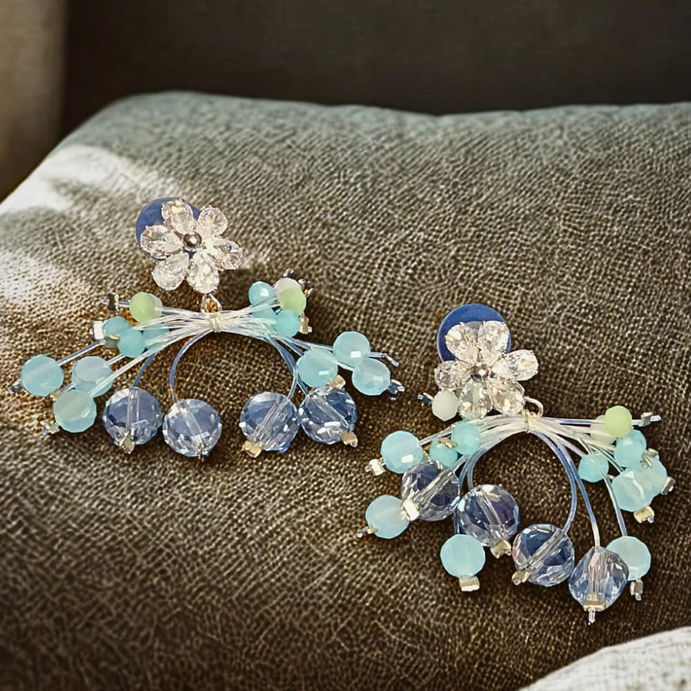 Glimmering Flower Earrings