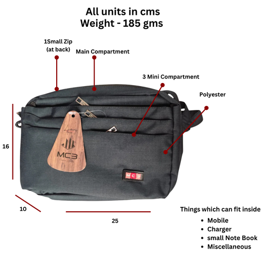 Unisex Casual Bag With Multi Zipper