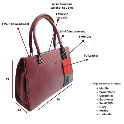PU leather Plain Tote Bag