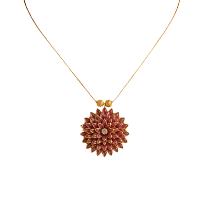 Invisible Maroon Chain Set With Earrings
