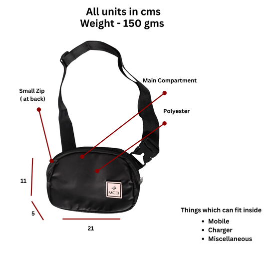 Travel Waist Bag Black