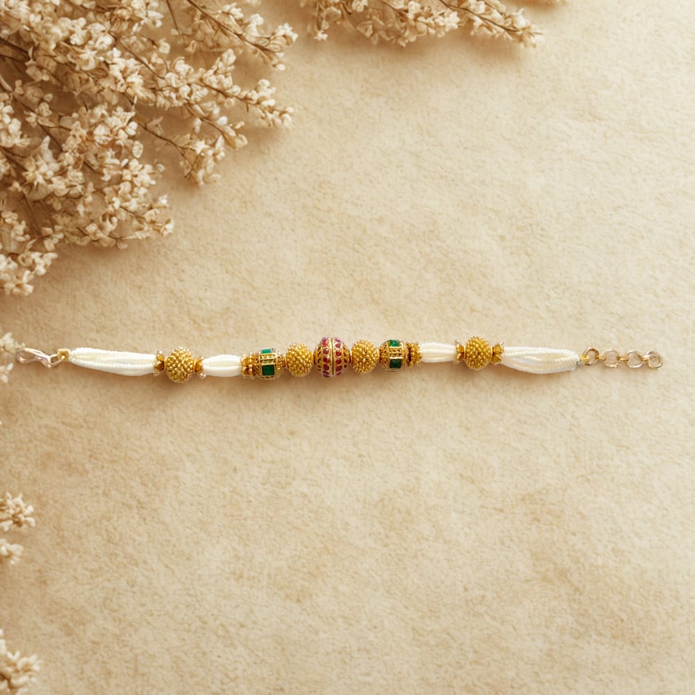 Antique Pearl Bracelet With Gold Plating