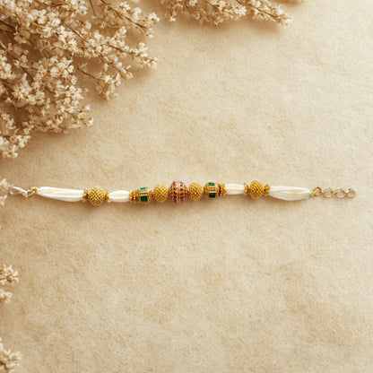 Antique Pearl Bracelet With Gold Plating