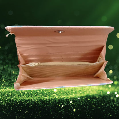 Printed Long Wallet Pink