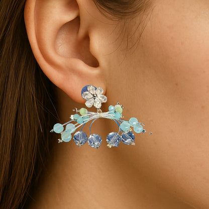 Glimmering Flower Earrings
