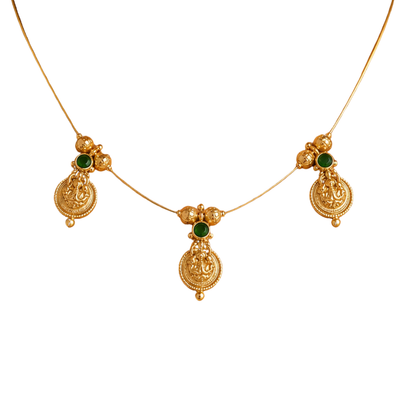 Invisible Chain Set With Lakshmi Pendant