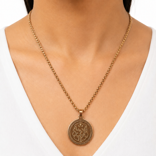Necklace Chain With Ganesha Pendant