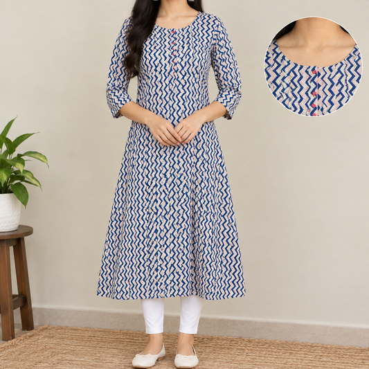 Navy Blue Kurta