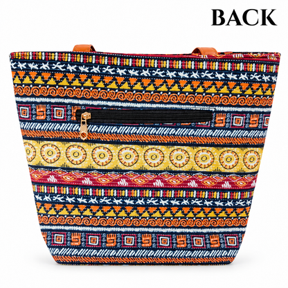 Ikkat Fabric Combo Tote Bag Set Of 5