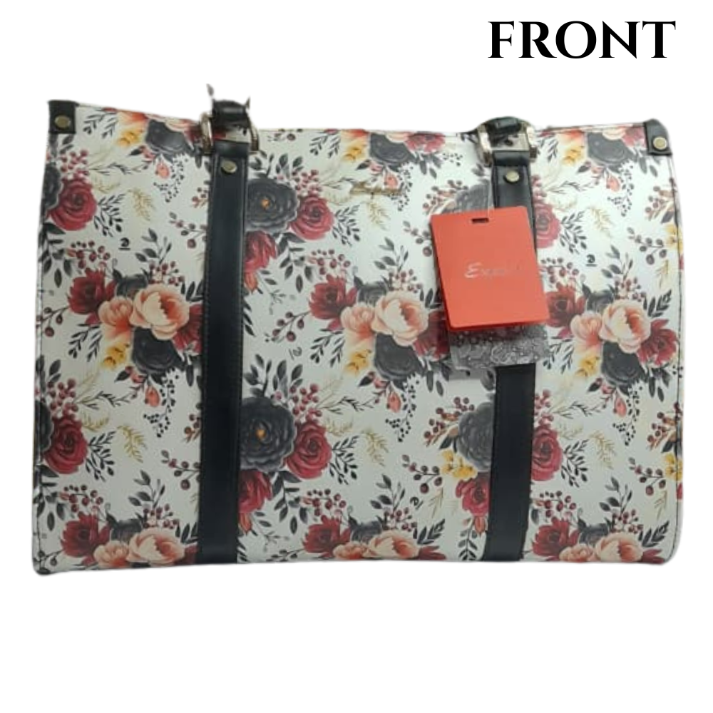 Spacious Floral Printed Handbag