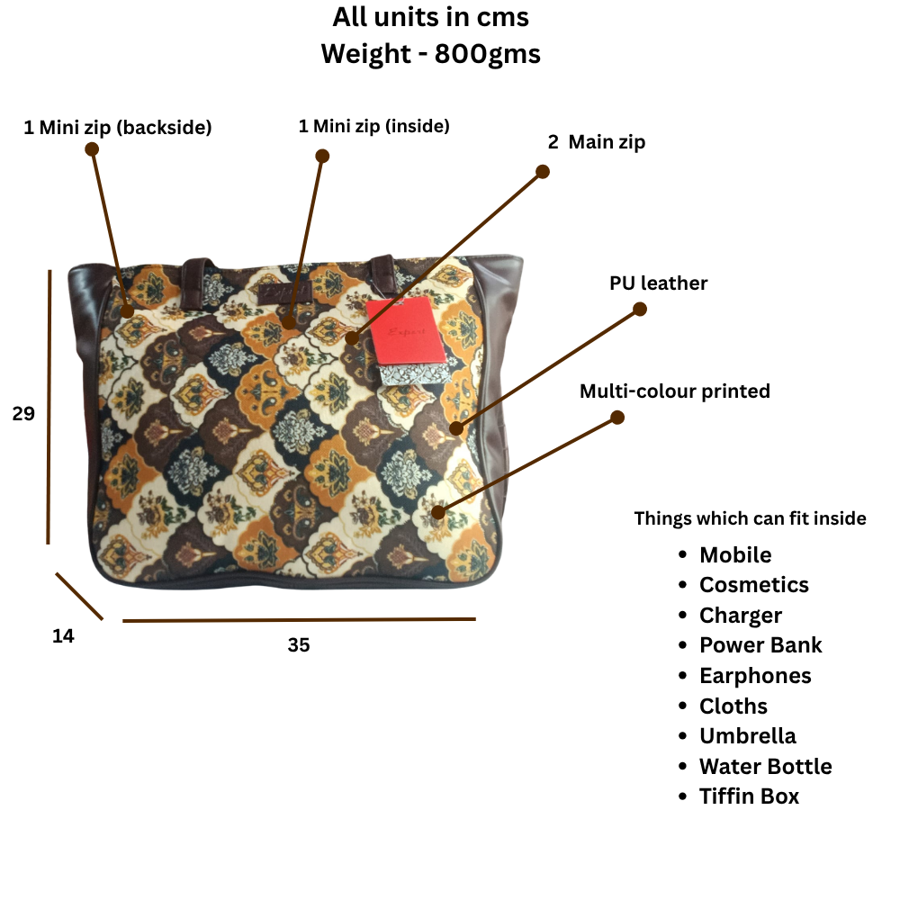 Expert PU Leather Spacious Handbag