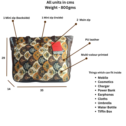 Expert PU Leather Spacious Handbag