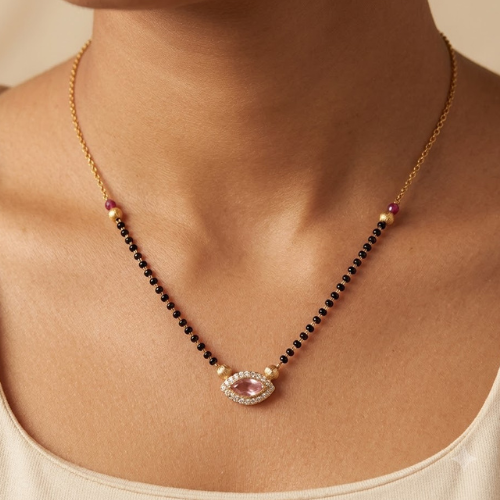 Pink Diamond Mangalsutra For Women