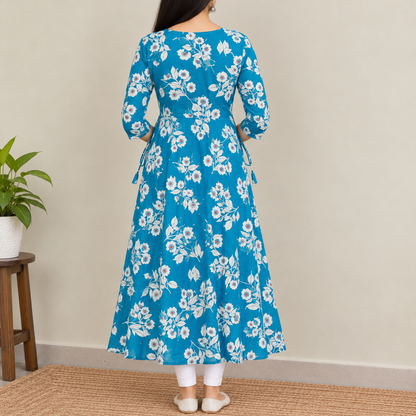 Light Blue Floral Kurta