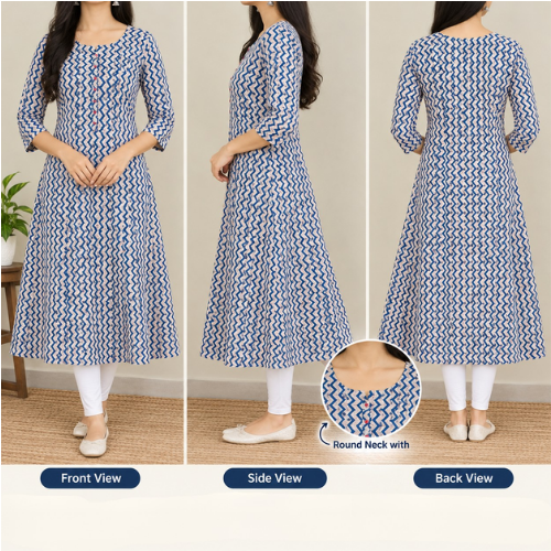 Navy Blue Kurta