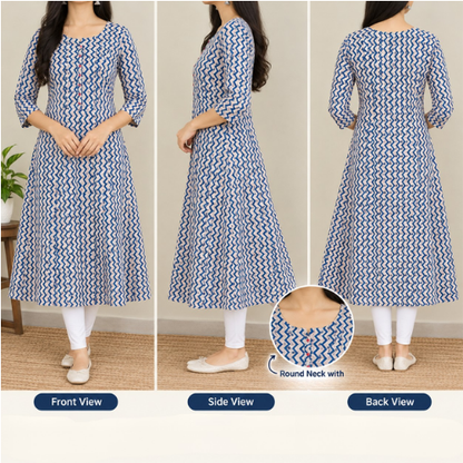 Navy Blue Kurta