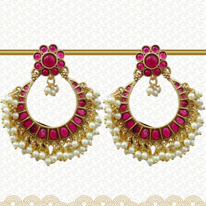 Drop Earrings With Pearl