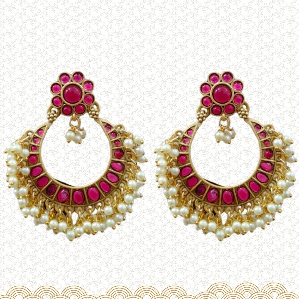 Drop Earrings With Pearl