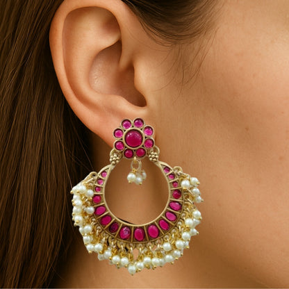 Drop Earrings With Pearl