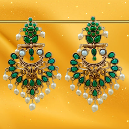 Chandbali Earrings With Pearl