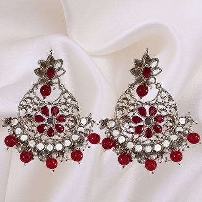 American Diamond Rhodium Earrings