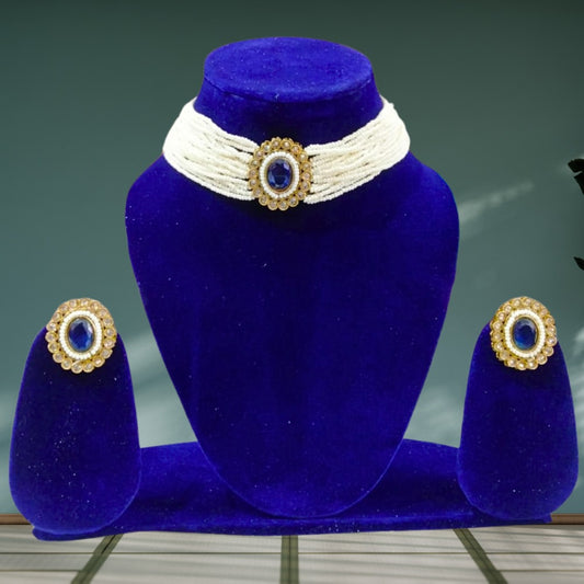 Polki choker Mehandi Necklace Set