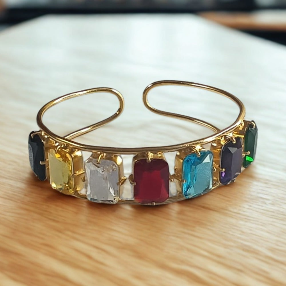 Multicolour Gemstone Audjustable  Bracelet