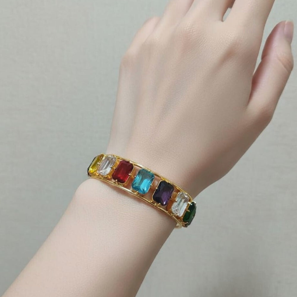 Multicolour Gemstone Audjustable  Bracelet